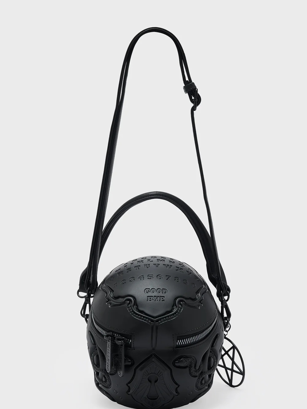 Killstar Black Skull Crossbody Bag with Pentagram Charm - Picture 6 of 6